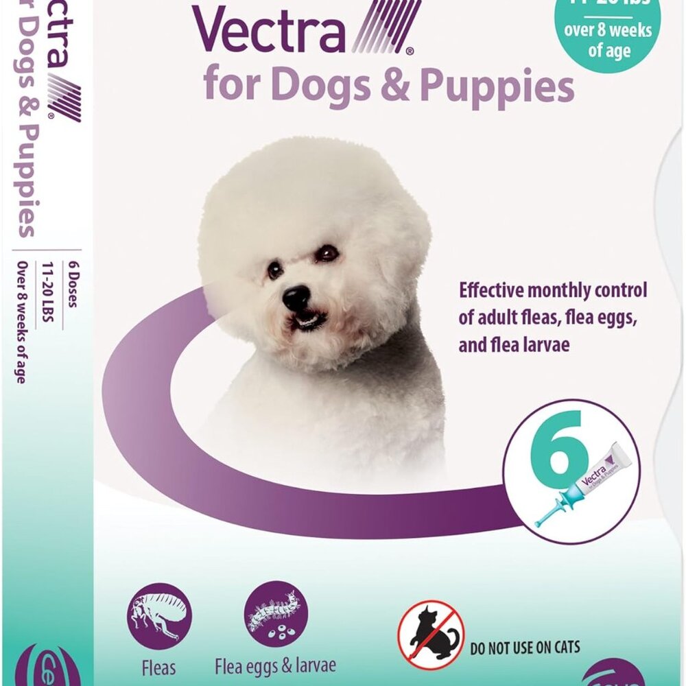Flea & Tick Control For Dogs & Puppies- 6- Dose Package